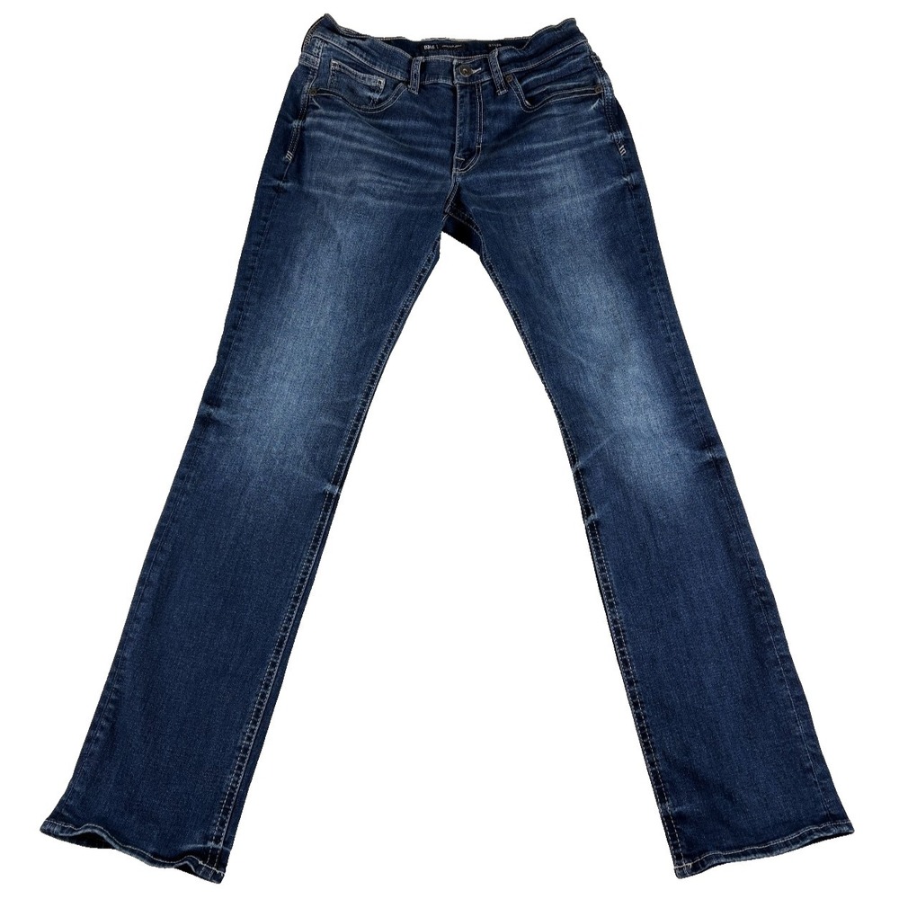 Buckle BKE Jake Straight Jeans Mens 31x34 (32.5) Blue Denim Cotton Regular Fit